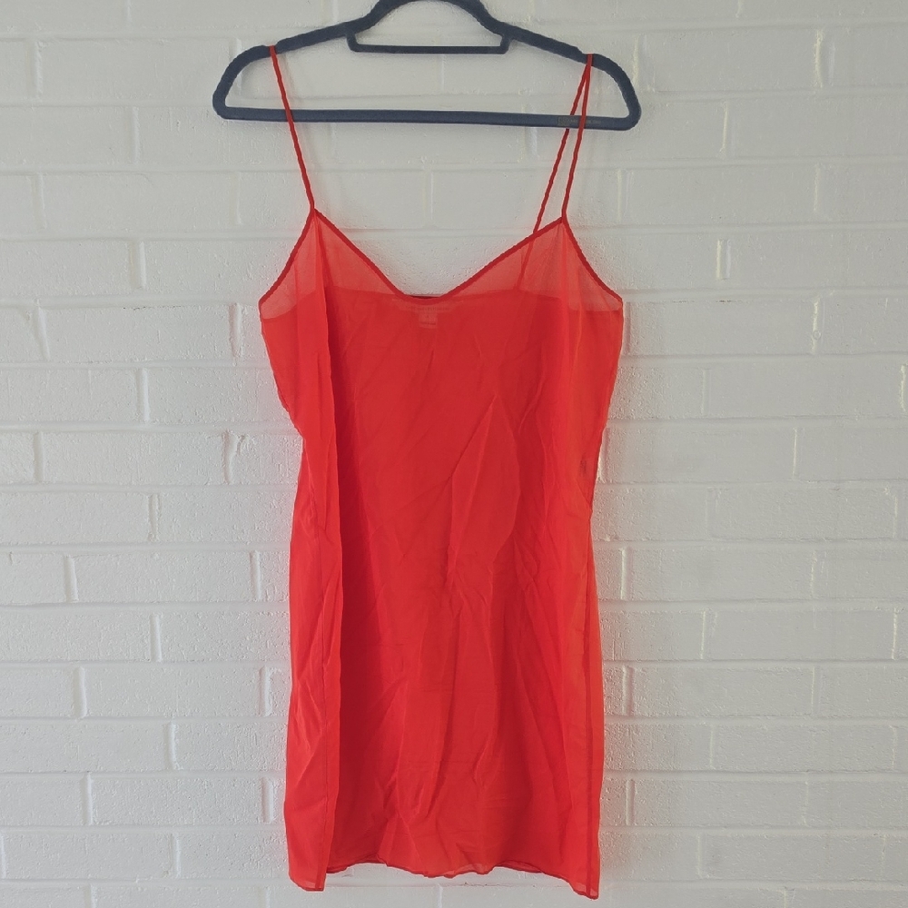 Diane Von Furstenberg Silk Nighty Chemise W Spaghetti Straps Size 8